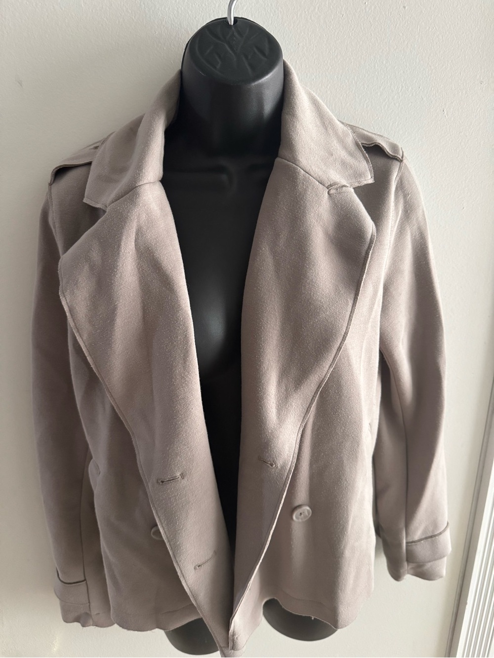 Joie Double-Breasted Light Taupe Blazer